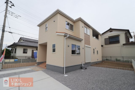 栃木県栃木市岩舟町静和 の新築一戸建ての現地外観写真