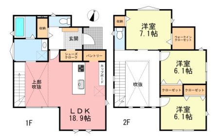 栃木県宇都宮市細谷町 の新築一戸建ての間取り図(販1戸建)