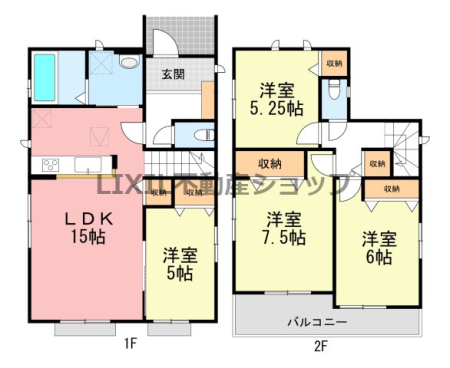 栃木県宇都宮市南一の沢町 の新築一戸建ての間取り図(販1戸建)