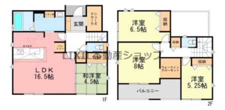 栃木県宇都宮市東峰2丁目の新築一戸建ての間取り図