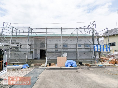 栃木県下野市上大領 の新築一戸建ての現地外観写真