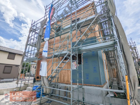 栃木県真岡市荒町3丁目の新築一戸建ての現地外観写真