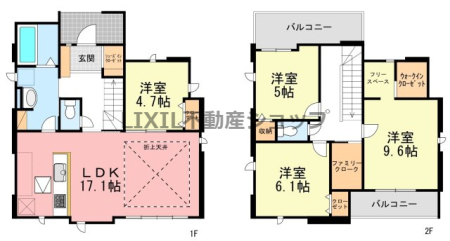 栃木県宇都宮市細谷町 の新築一戸建ての間取り図