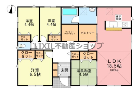 栃木県那須塩原市埼玉 の新築一戸建ての間取り図
