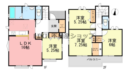 栃木県宇都宮市西原町 の新築一戸建ての間取り図