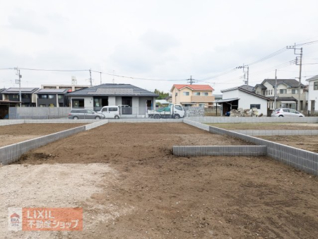 栃木県宇都宮市江曽島町 の新築一戸建ての現地外観写真